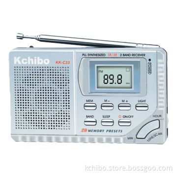 FM/AM 2-Band PLL Synthesized Receiver with Lock Switch and Double Clock Function